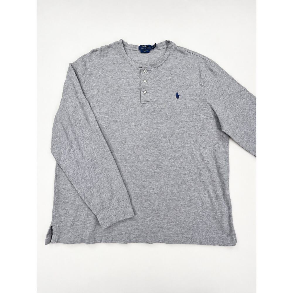 Polo Ralph Lauren Men’s Featherweight Mesh Henley – Gray – Size XL - Picture 2 of 8